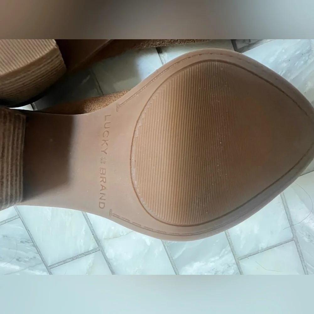 LUCKY BRAND Women’s Camel Sebiki Heeled Mule - Size 6 - Picture 3 of 14